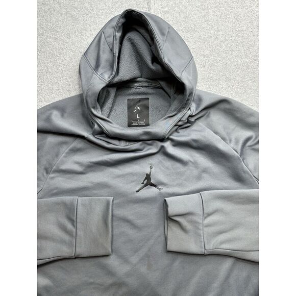 Jordan Other - Jordan Sweater Adult Large Gray Pullover Fleece Jumpman Stretch Hoodie Mens
